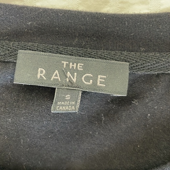 BOGO 🔥🔥 The Range Sueded Jersey Crossover Crew Top in Black - Picture 4 of 5
